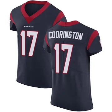 Men's Houston Texans Brandon Codrington Navy Blue Elite Team Color Vapor Untouchable Jersey