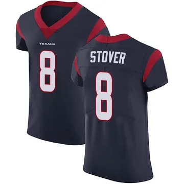Men's Houston Texans Cade Stover Navy Blue Elite Team Color Vapor Untouchable Jersey