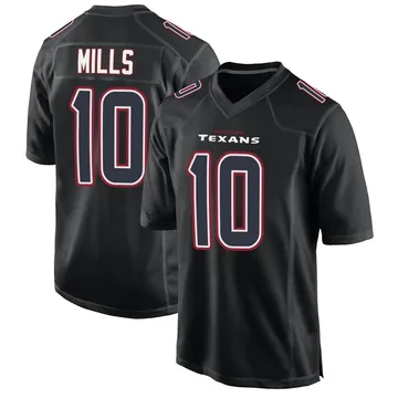 Men's Houston Texans Davis Mills Black Game Fashion Jersey