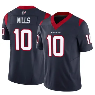 Men's Houston Texans Davis Mills Navy Limited Vapor F.U.S.E. Jersey