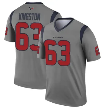 Men's Houston Texans Jarrett Kingston Gray Legend Inverted Jersey By Nike