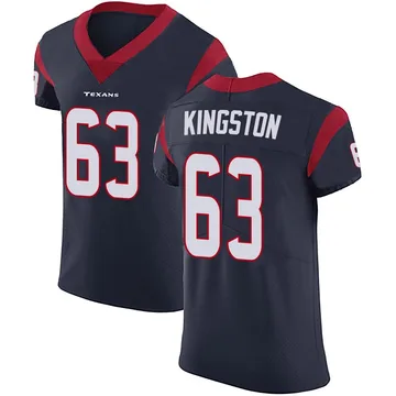 Men's Houston Texans Jarrett Kingston Navy Blue Elite Team Color Vapor Untouchable Jersey By Nike
