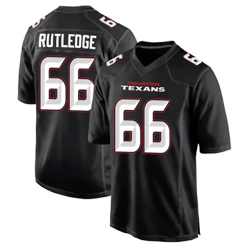 Men's Houston Texans Keylan Rutledge Black Game Carbon Fashion Jersey By Nike