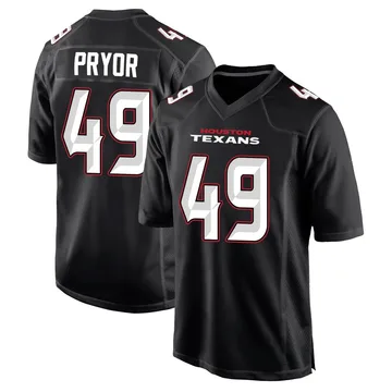 Men's Houston Texans Layne Pryor Black Game Carbon Fashion Jersey By Nike