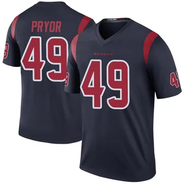 Men's Houston Texans Layne Pryor Navy Legend Color Rush Jersey