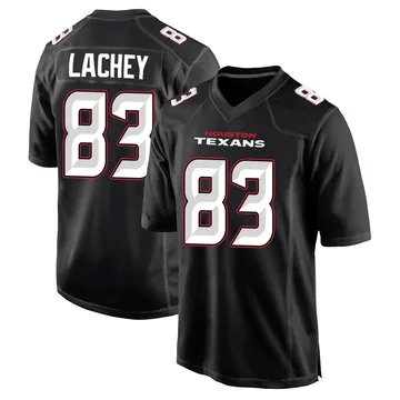 Men's Houston Texans Luke Lachey Black Game Carbon Fashion Jersey By Nike