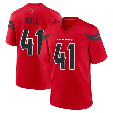 Men's Houston Texans Stephen Hall Red Game Alternate Jersey By Nike