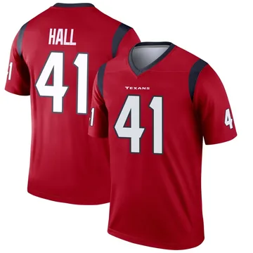 Men's Houston Texans Stephen Hall Red Legend Jersey By Nike