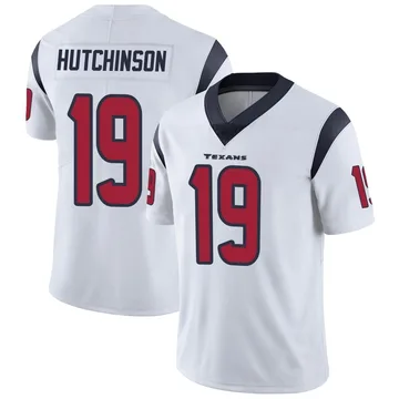 Men's Houston Texans Xavier Hutchinson White Limited Vapor Untouchable Jersey By Nike