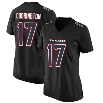 Women's Houston Texans Brandon Codrington Black Game Fashion Jersey By Nike