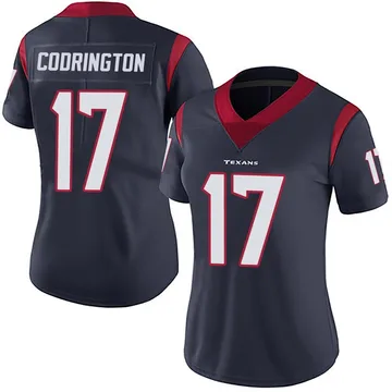 Women's Houston Texans Brandon Codrington Navy Blue Limited Team Color Vapor Untouchable Jersey By Nike