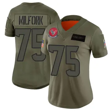 Women's Houston Texans Vince Wilfork Camo Limited 2019 Salute to Service Jersey By Nike