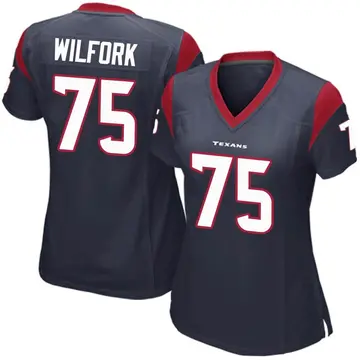 Women's Houston Texans Vince Wilfork Navy Blue Game Team Color Jersey By Nike