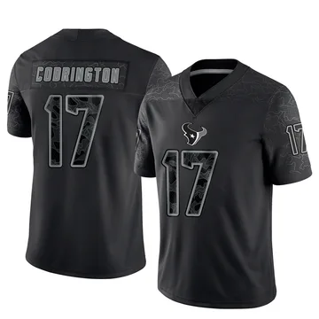 Youth Houston Texans Brandon Codrington Black Limited Reflective Jersey By Nike