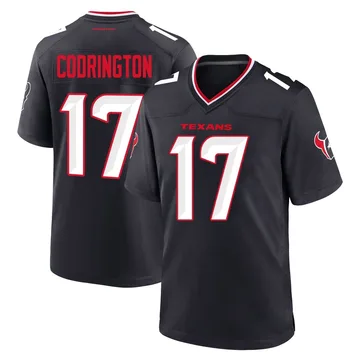 Youth Houston Texans Brandon Codrington Navy Game Team Jersey By Nike