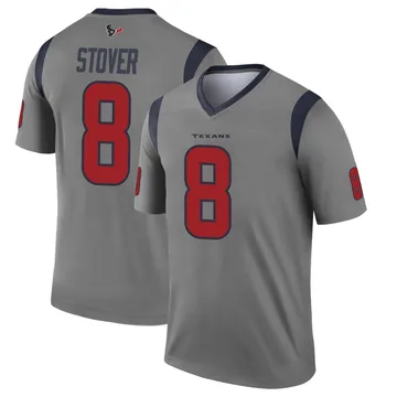 Youth Houston Texans Cade Stover Gray Legend Inverted Jersey By Nike