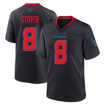 Youth Houston Texans Cade Stover Navy Game 2nd Alternate Jersey By Nike