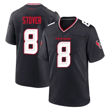 Youth Houston Texans Cade Stover Navy Game Team Jersey By Nike