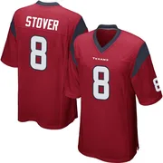 Youth Houston Texans Cade Stover Red Game Alternate Jersey By Nike