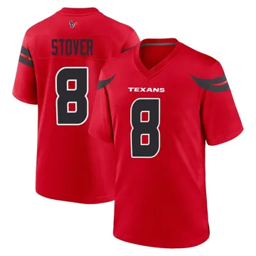 Youth Houston Texans Cade Stover Red Game Alternate Jersey By Nike