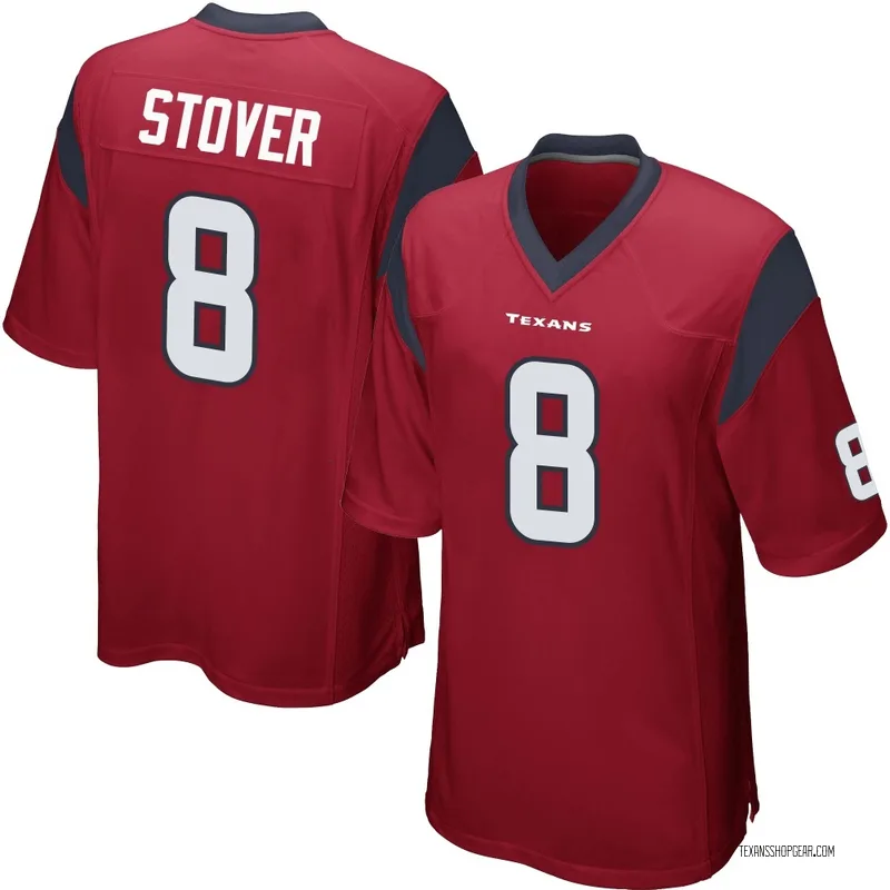 Youth Houston Texans Cade Stover Red Game Alternate Jersey By Nike