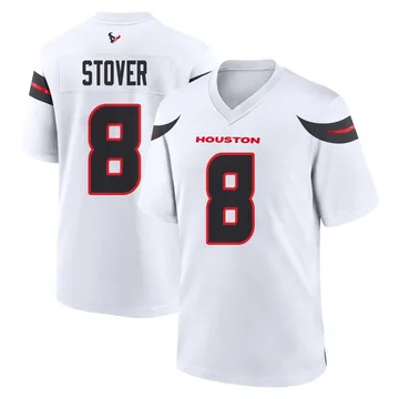 Youth Houston Texans Cade Stover White Game Jersey By Nike