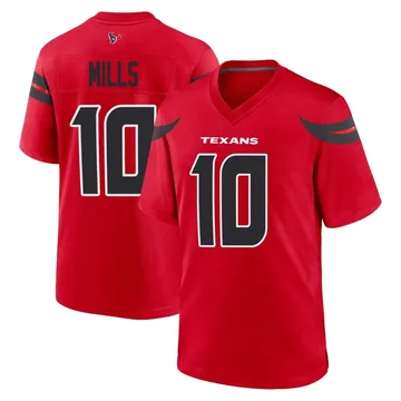 Youth Houston Texans Davis Mills Red Game Alternate Jersey By Nike