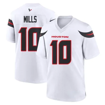 Youth Houston Texans Davis Mills White Game Jersey By Nike