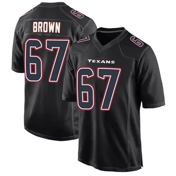 Youth Houston Texans Evan Brown Black Game Fashion Jersey By Nike