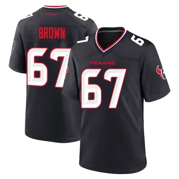 Youth Houston Texans Evan Brown Navy Game Team Jersey By Nike