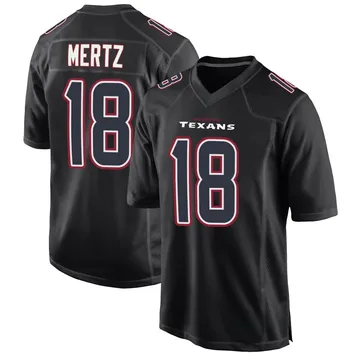 Youth Houston Texans Graham Mertz Black Game Fashion Jersey By Nike