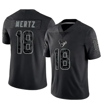Youth Houston Texans Graham Mertz Black Limited Reflective Jersey By Nike