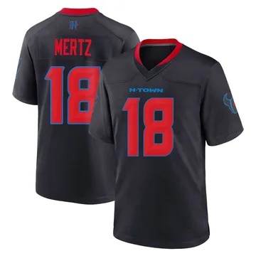 Youth Houston Texans Graham Mertz Navy Game 2nd Alternate Jersey By Nike