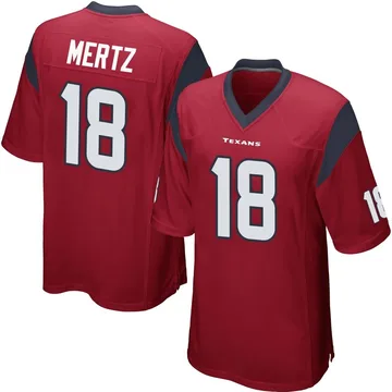Youth Houston Texans Graham Mertz Red Game Alternate Jersey By Nike