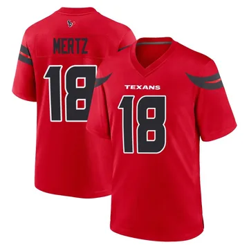 Youth Houston Texans Graham Mertz Red Game Alternate Jersey By Nike
