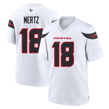 Youth Houston Texans Graham Mertz White Game Jersey By Nike