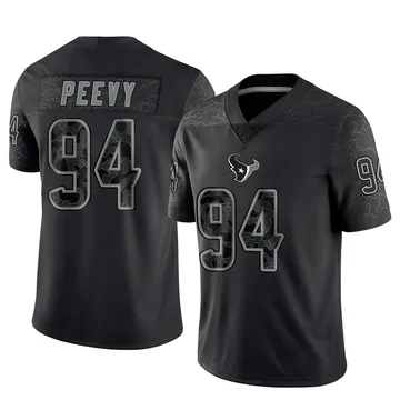 Youth Houston Texans Jayden Peevy Black Limited Reflective Jersey By Nike