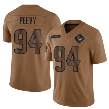 Youth Houston Texans Jayden Peevy Brown Limited 2023 Salute To Service Jersey By Nike