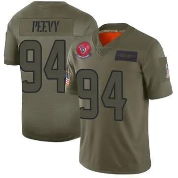 Youth Houston Texans Jayden Peevy Camo Limited 2019 Salute to Service Jersey By Nike