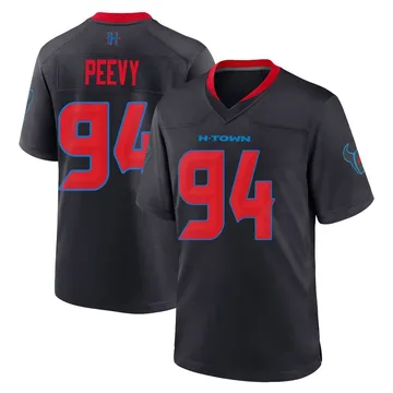 Youth Houston Texans Jayden Peevy Navy Game 2nd Alternate Jersey By Nike
