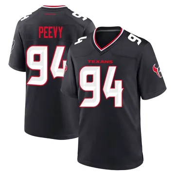 Youth Houston Texans Jayden Peevy Navy Game Team Jersey By Nike