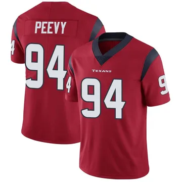 Youth Houston Texans Jayden Peevy Red Limited Alternate Vapor Untouchable Jersey By Nike