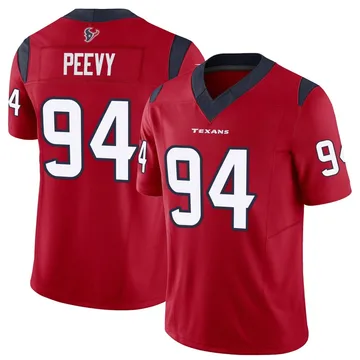 Youth Houston Texans Jayden Peevy Red Limited Vapor F.U.S.E. Jersey By Nike