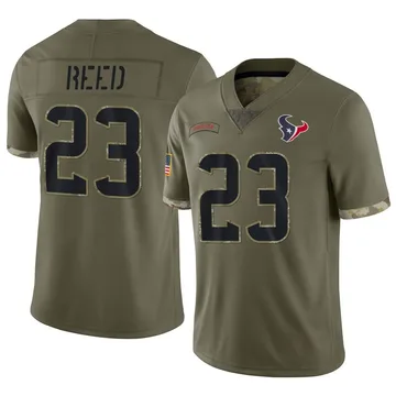 Youth Houston Texans Jaylen Reed Olive Limited 2022 Salute To Service Jersey By Nike