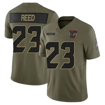 Youth Houston Texans Jaylen Reed Olive Limited 2025 Salute to Service Jersey By Nike