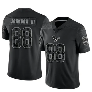 Youth Houston Texans Johnny Johnson III Black Limited Reflective Jersey By Nike