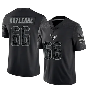 Youth Houston Texans Keylan Rutledge Black Limited Reflective Jersey By Nike