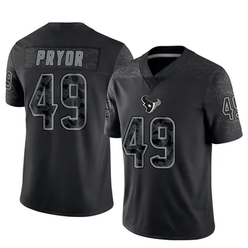 Youth Houston Texans Layne Pryor Black Limited Reflective Jersey By Nike