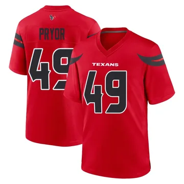 Youth Houston Texans Layne Pryor Red Game Alternate Jersey By Nike