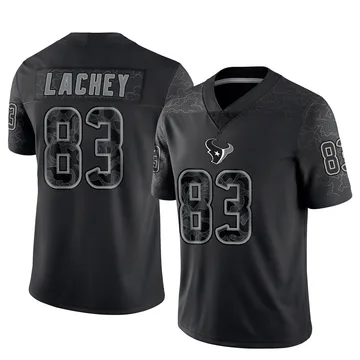 Youth Houston Texans Luke Lachey Black Limited Reflective Jersey By Nike